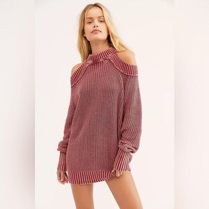Free People Half Moon Bay Pullover Sweater in Corazon Rec